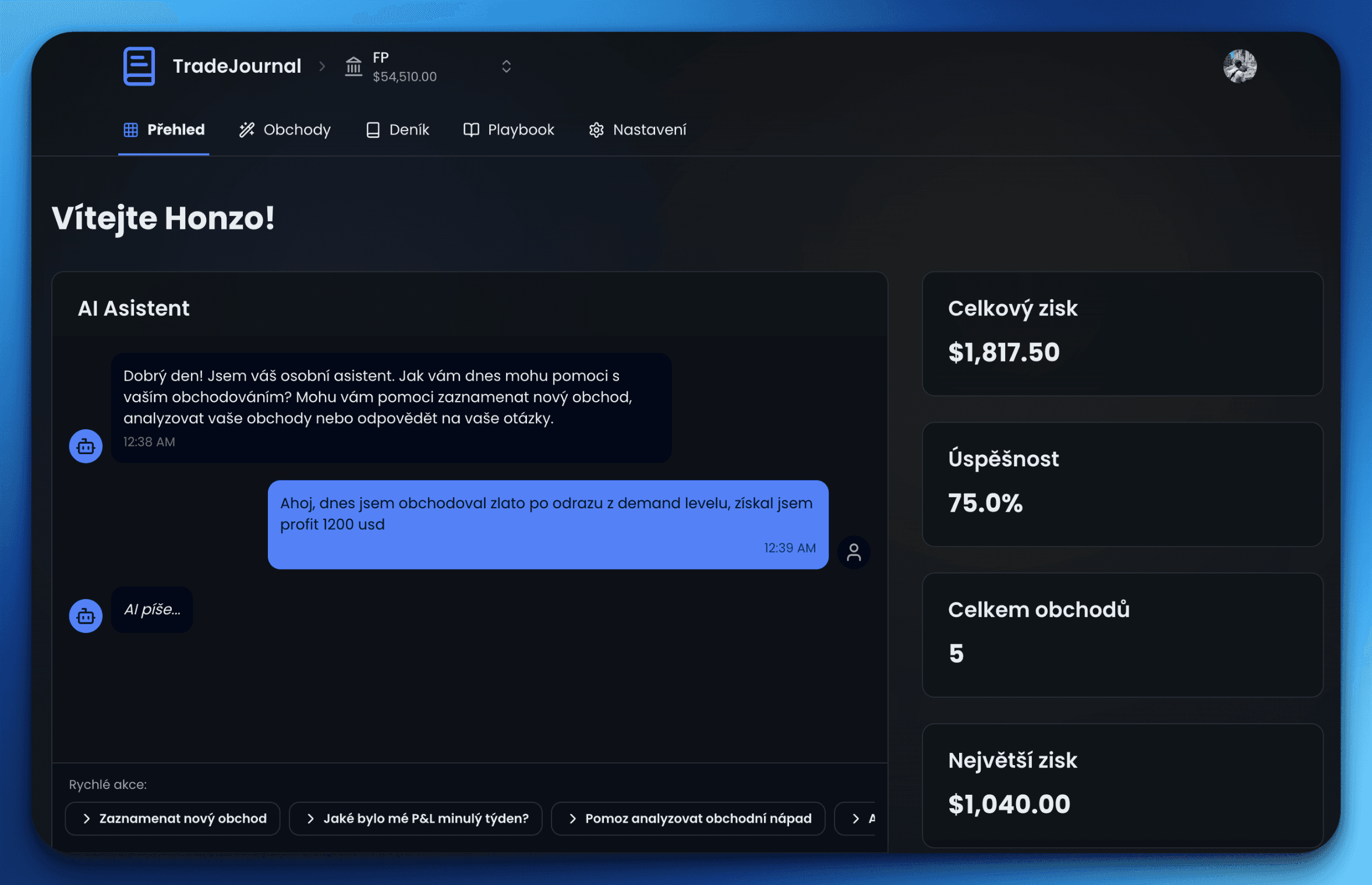 Trade Journal Dashboard